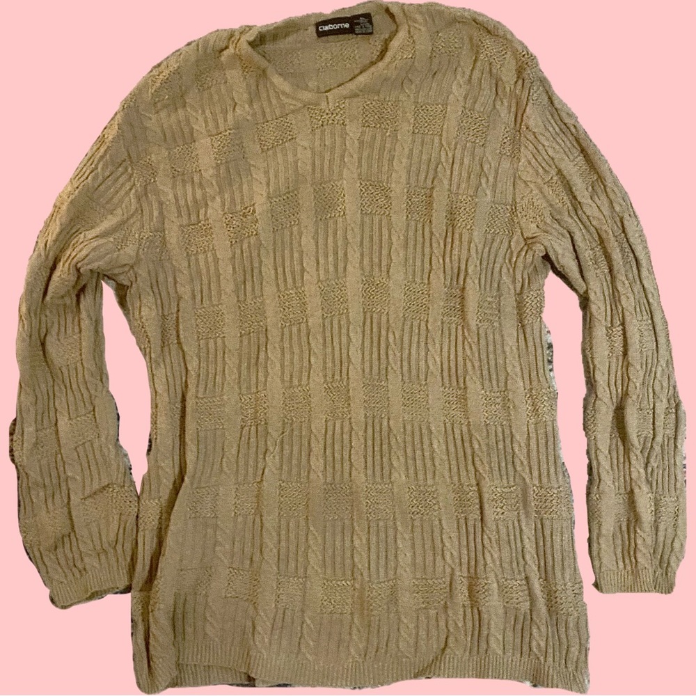 Oversized cable knit sweater